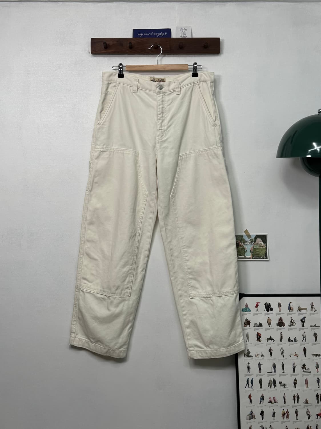 스투시 워크웨어 더블니 화이트 진/P11 상품이미지1