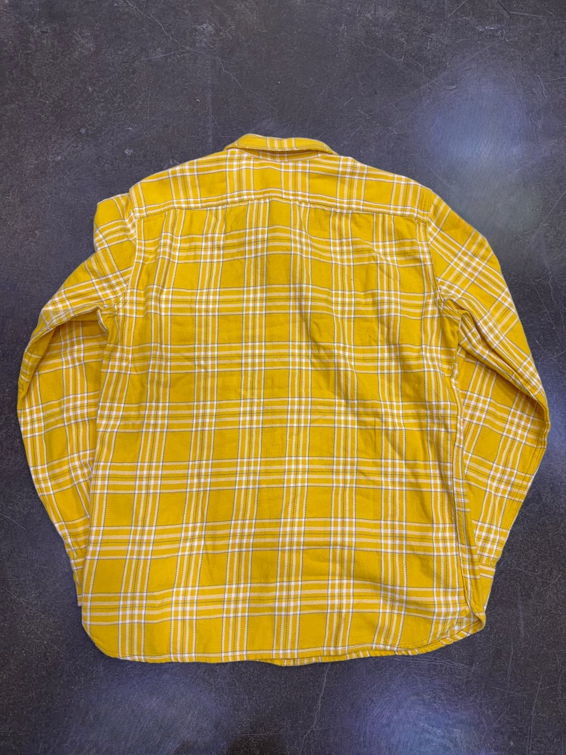 리바이스 헤비코튼 캐쥬얼 투포켓 셔츠 남방 옐로우 체크 M 상품이미지2