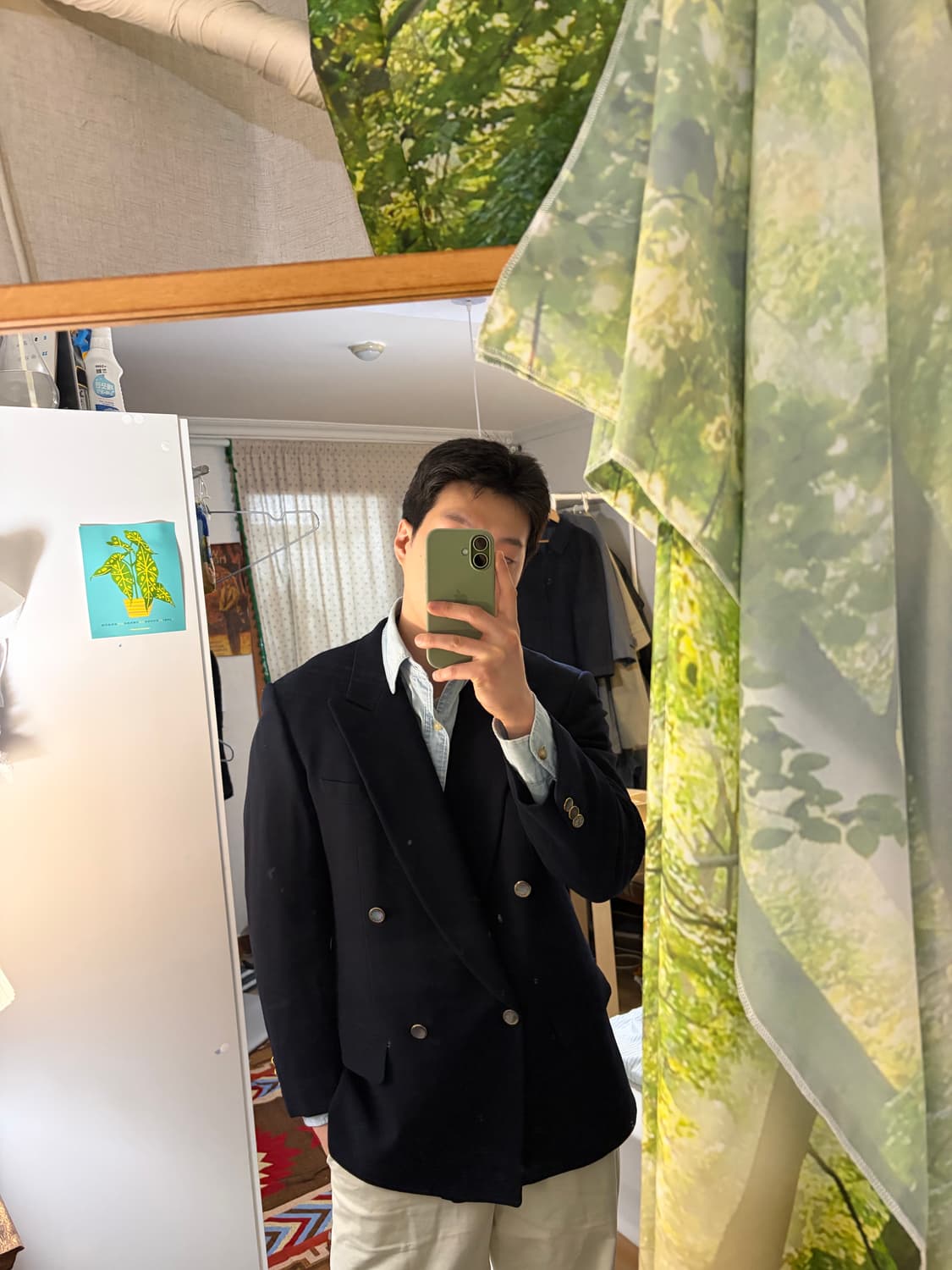 100-105) 랑방 네이비 금장 더블 브레스티드 자켓 상품이미지3