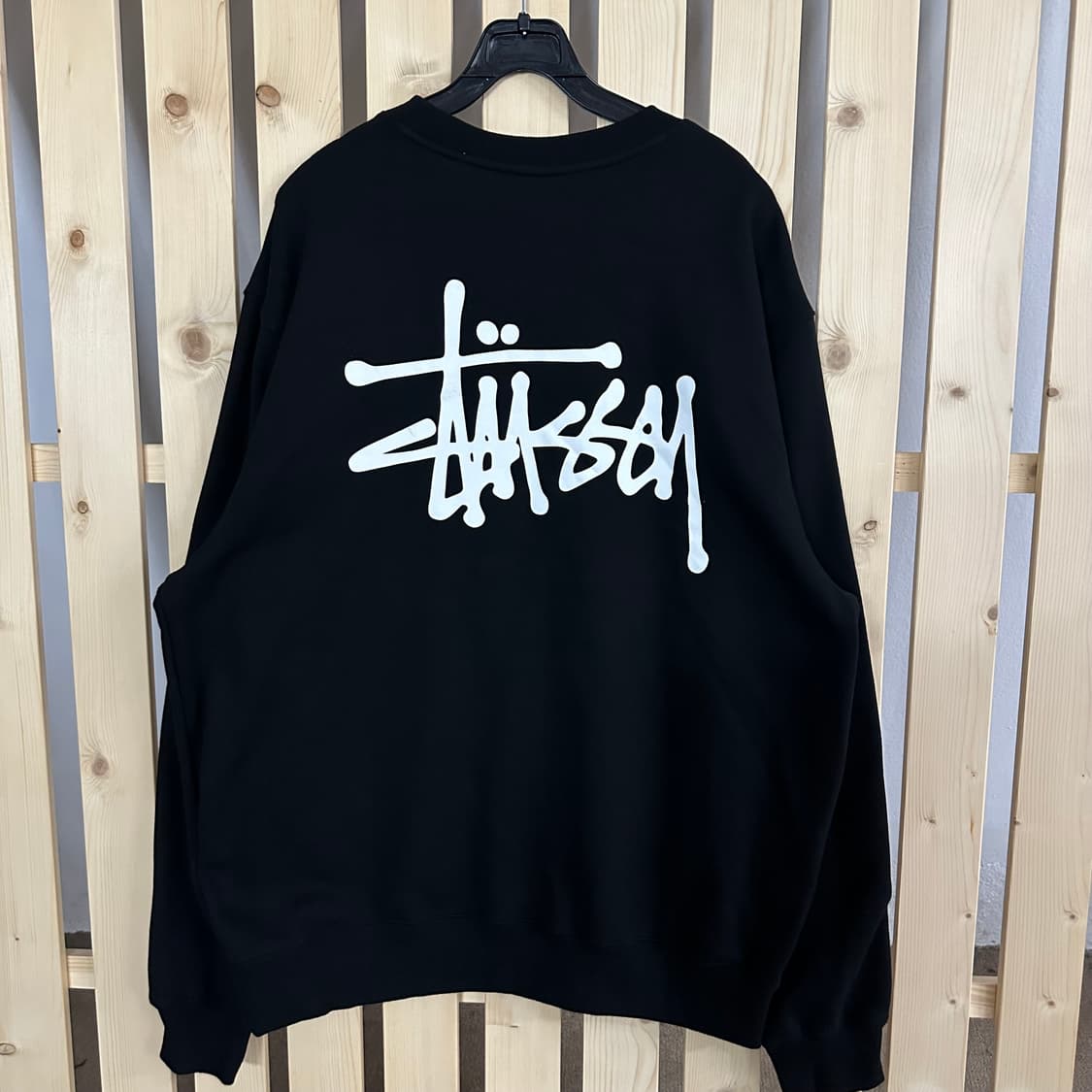 (L) 스투시 블랙 빅로고 맨투맨 상품이미지2