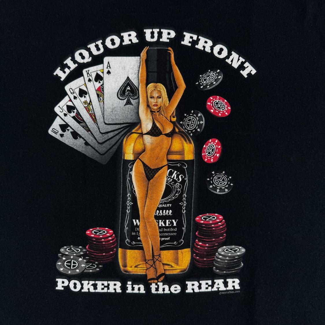빈티지 2000s Poker Stripper Humor 유머 티셔츠 상품이미지4