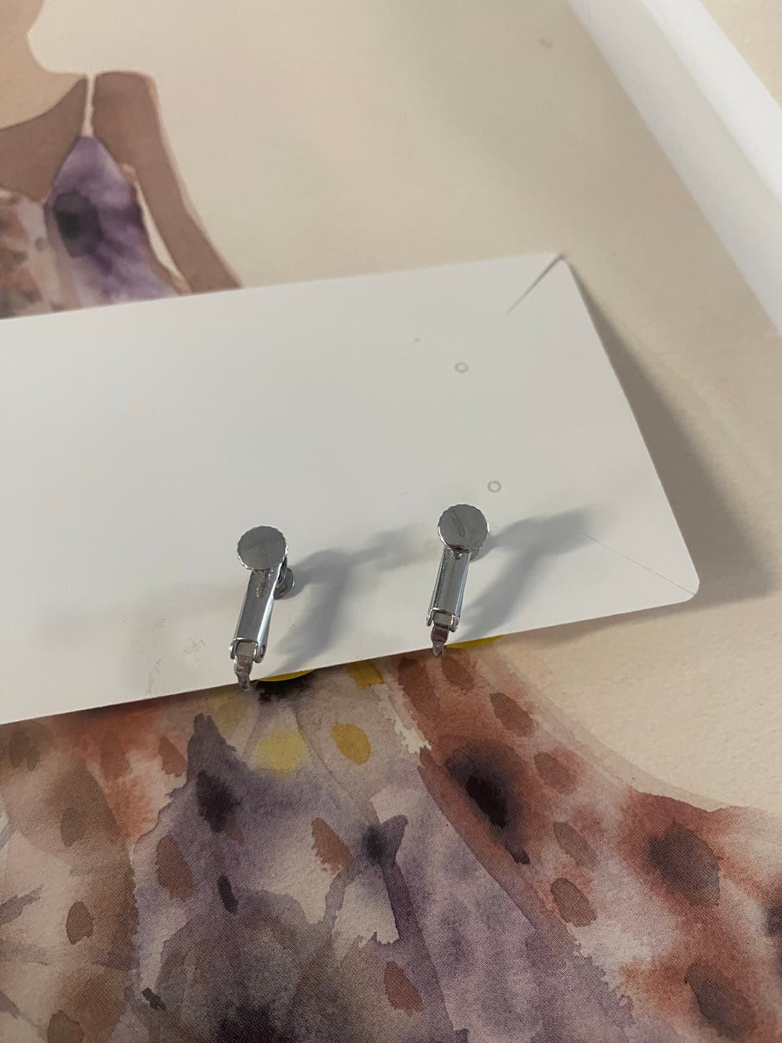 빈티지 옐로우 귀찌 귀걸이 상품이미지5