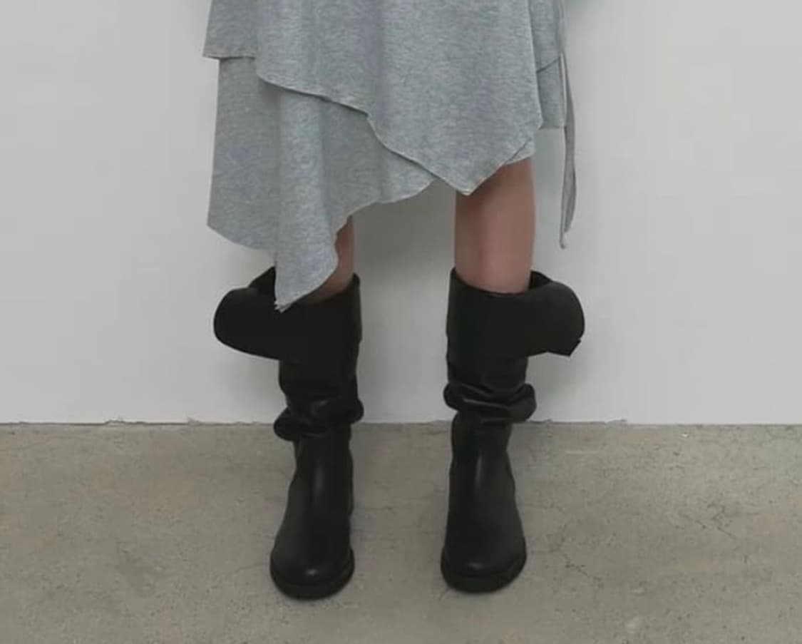 샌드릭 레더 버클 롱 부츠 상품이미지2