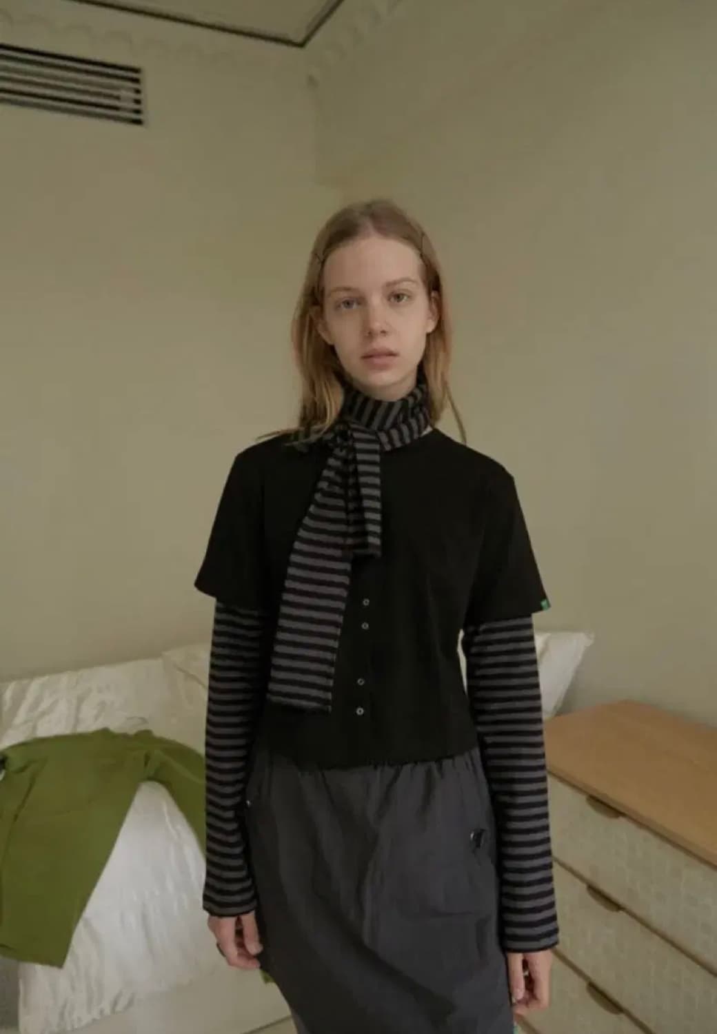 노컨텐츠가디건+머플러세트 상품이미지1