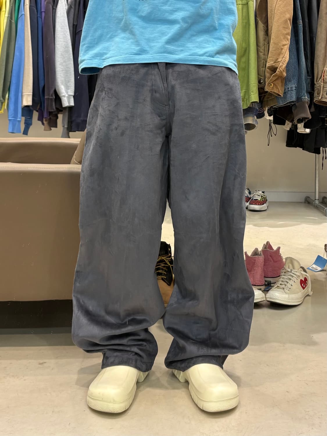 RÊVE JEANS | 레브 진 페이크 스웨이드 팬츠 상품이미지8