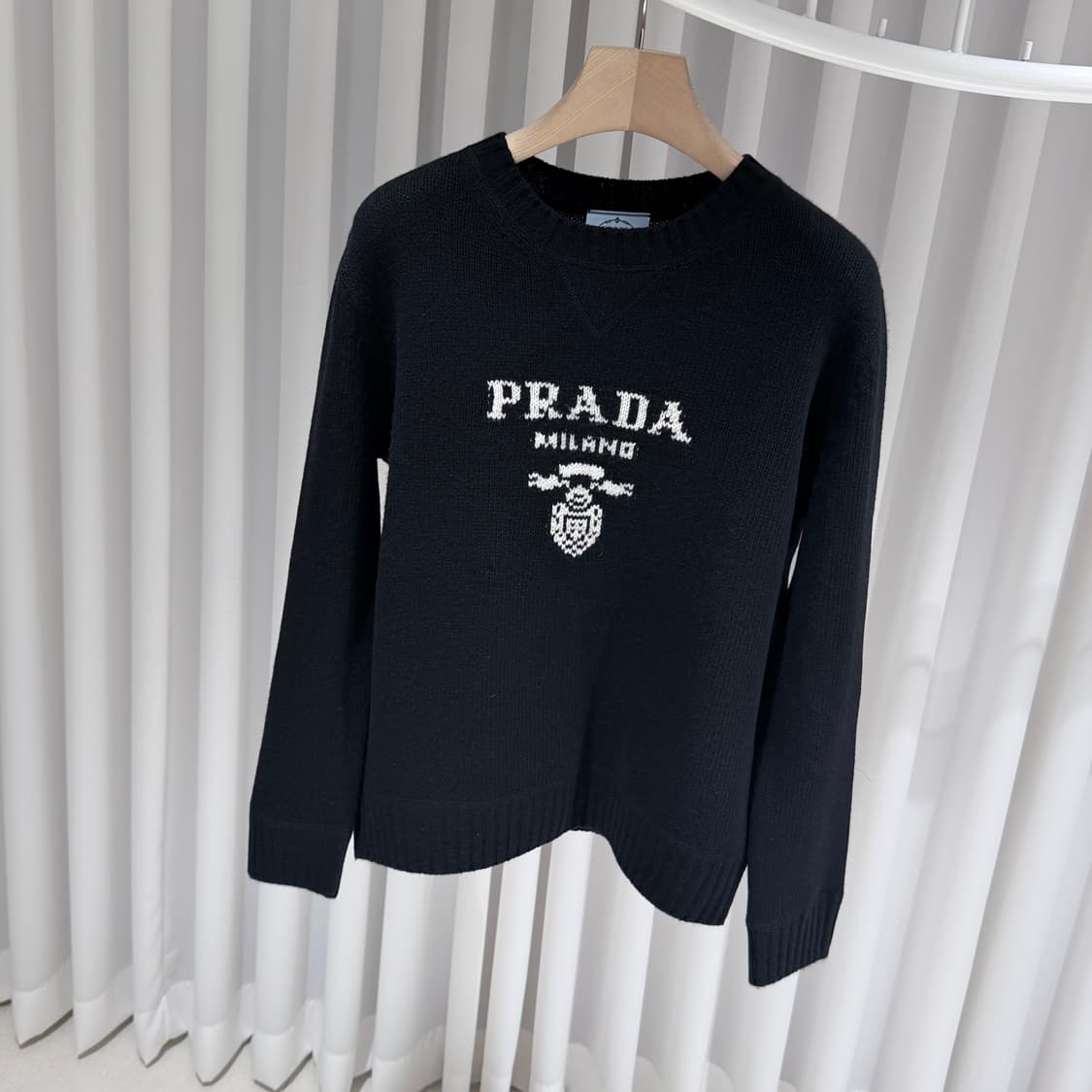 (A/42) / 프라다 인타르시아 울 캐시미어 로고 크루넥 니트 스웨터 상품이미지2