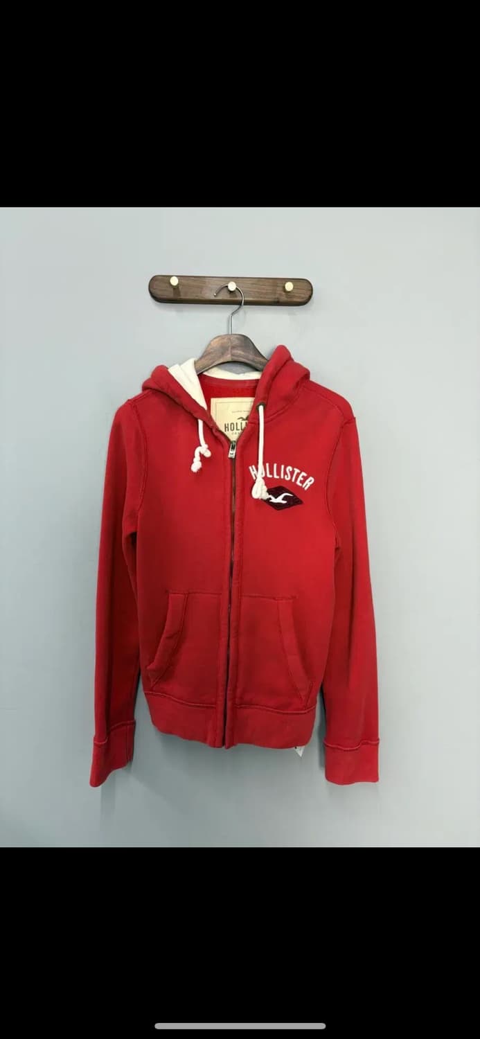 홀리스터 레드 스펠로고 후드집업 H2510 상품이미지2