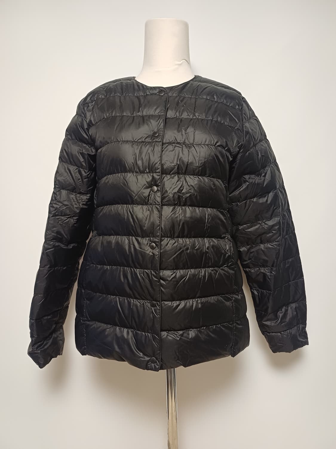 [24FW / 솜털 80%] ELLE PARIS 노칼라 경량 다운 점퍼 상품이미지1