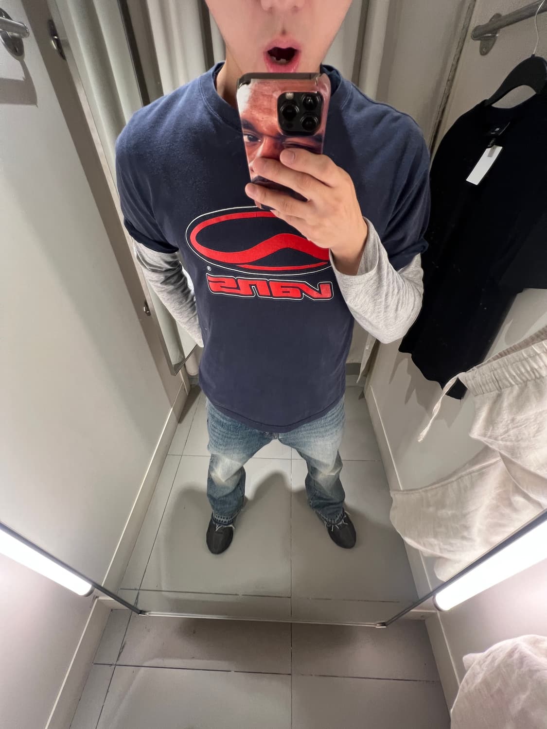 Vintage Vans Navy T-shirts L 상품이미지2