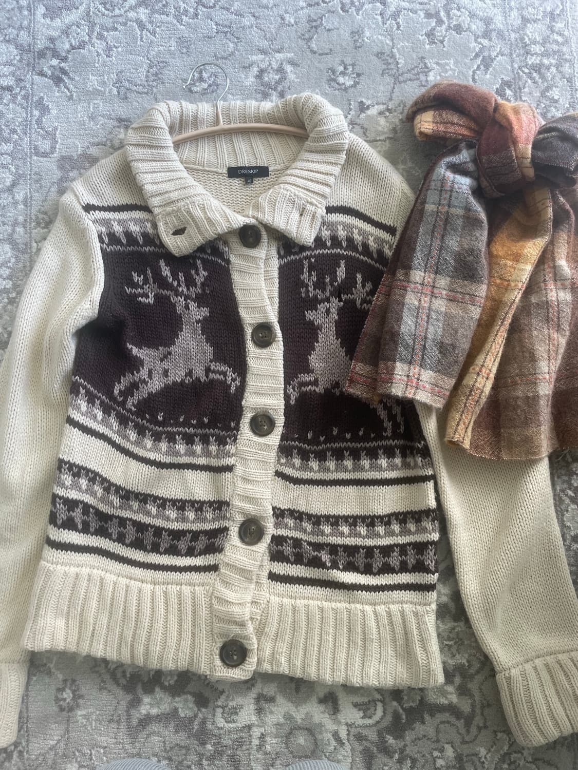모리걸 빈티지 노르딕 가디건 🤎🦌 상품이미지1