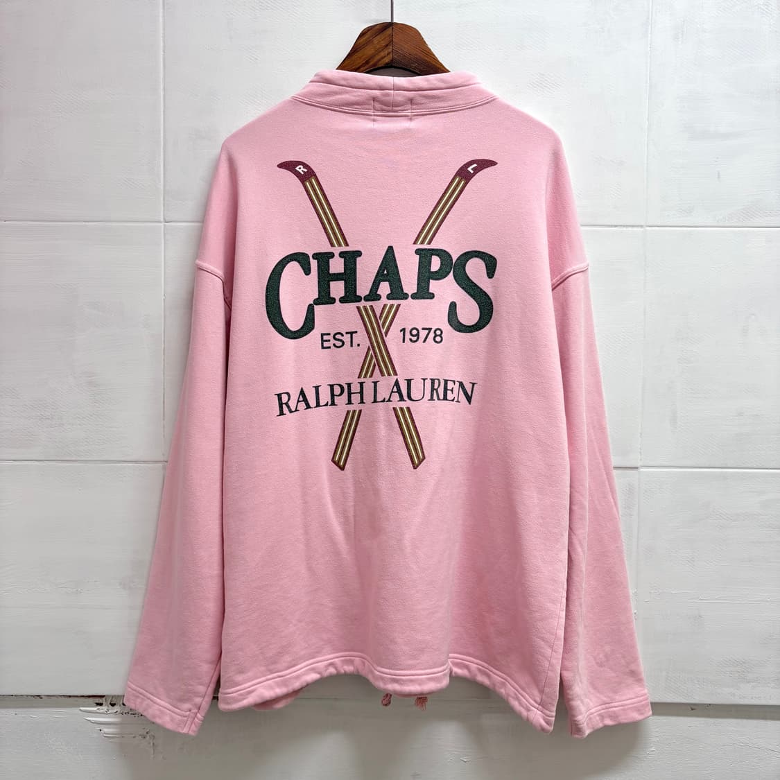 90's CHAPS RALPH LAUREN 챕스 랄프로렌 레어 핑크 롱슬 상품이미지1