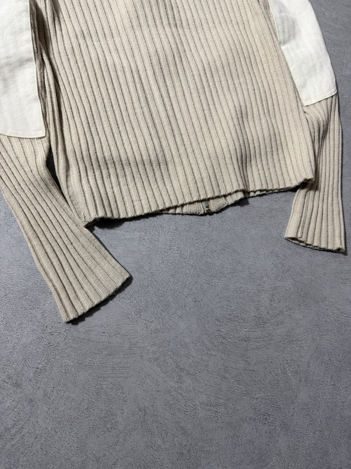 츠모리치사토 패치워크 골지 니트집업 상품이미지7