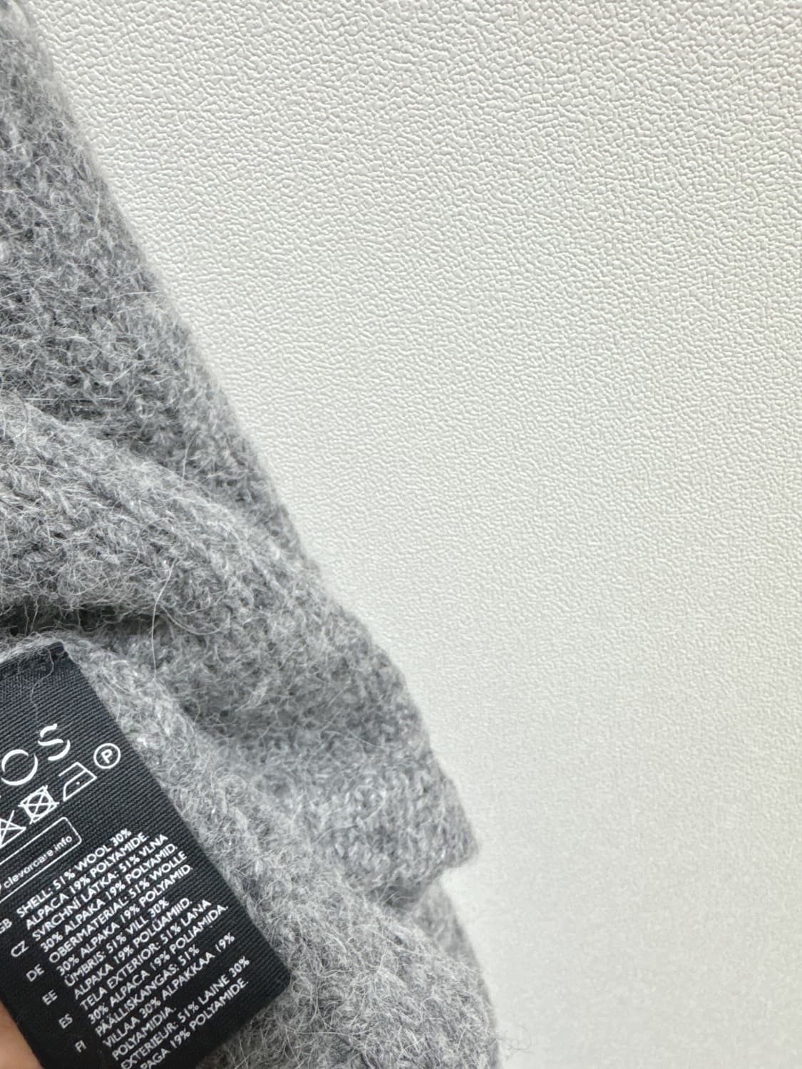 코스 알파카 랩 가디건 상품이미지5