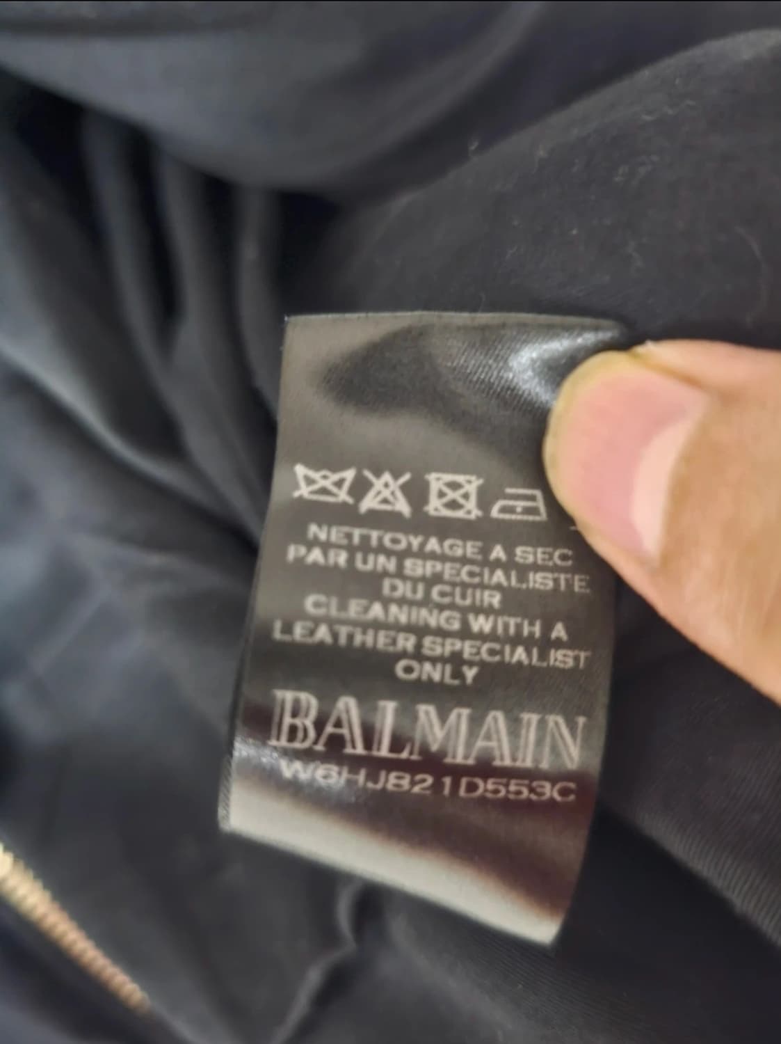 발망 가죽 패치 후드 니트 점퍼(L/정품) 상품이미지10