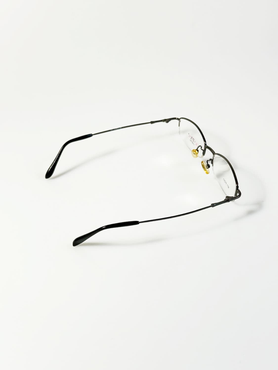 KPAX 건메탈 반무테 스퀘어 프레임 빈티지 안경 상품이미지4