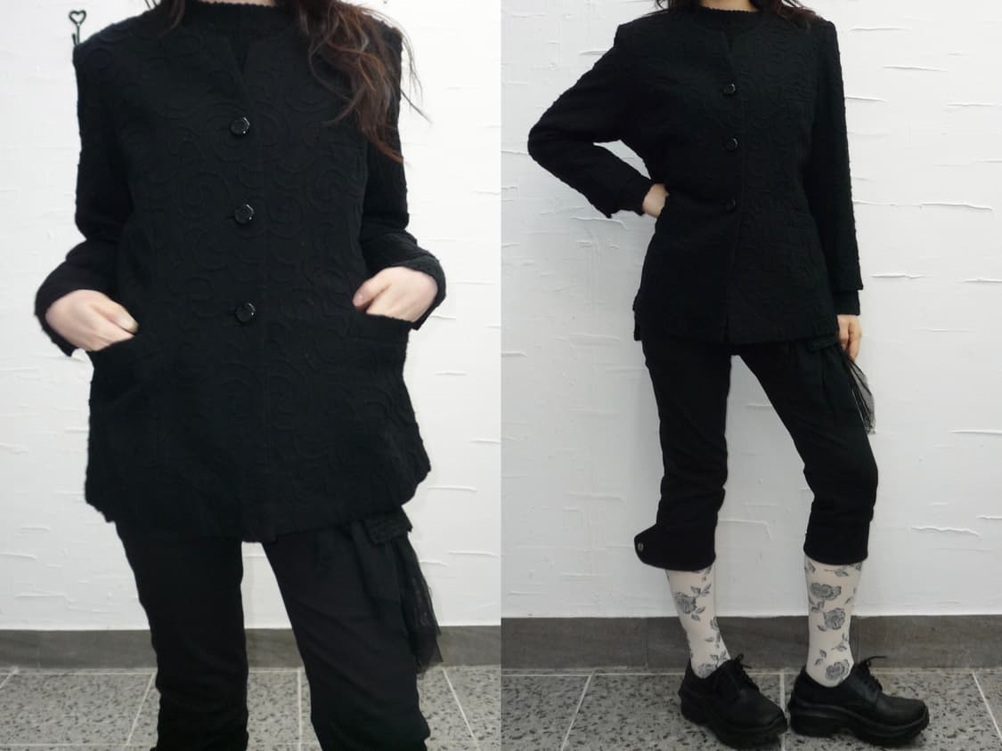 black feminine wool jacket 상품이미지1
