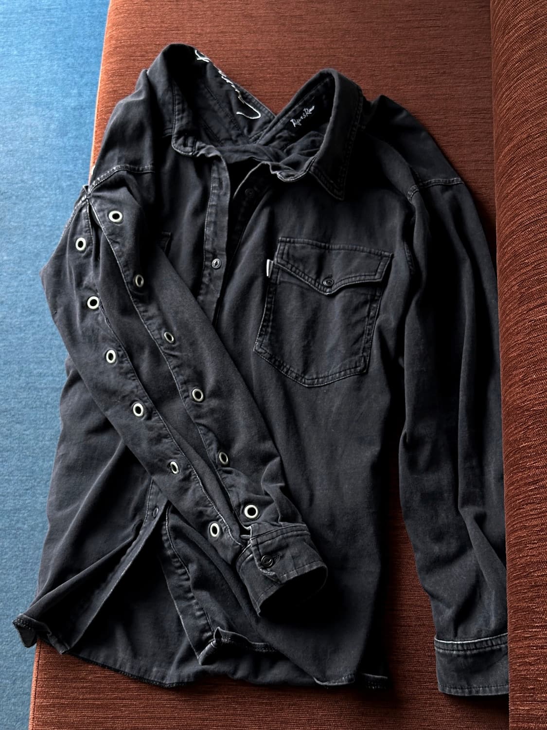 Irregular design wide collar cotton jers 상품이미지1