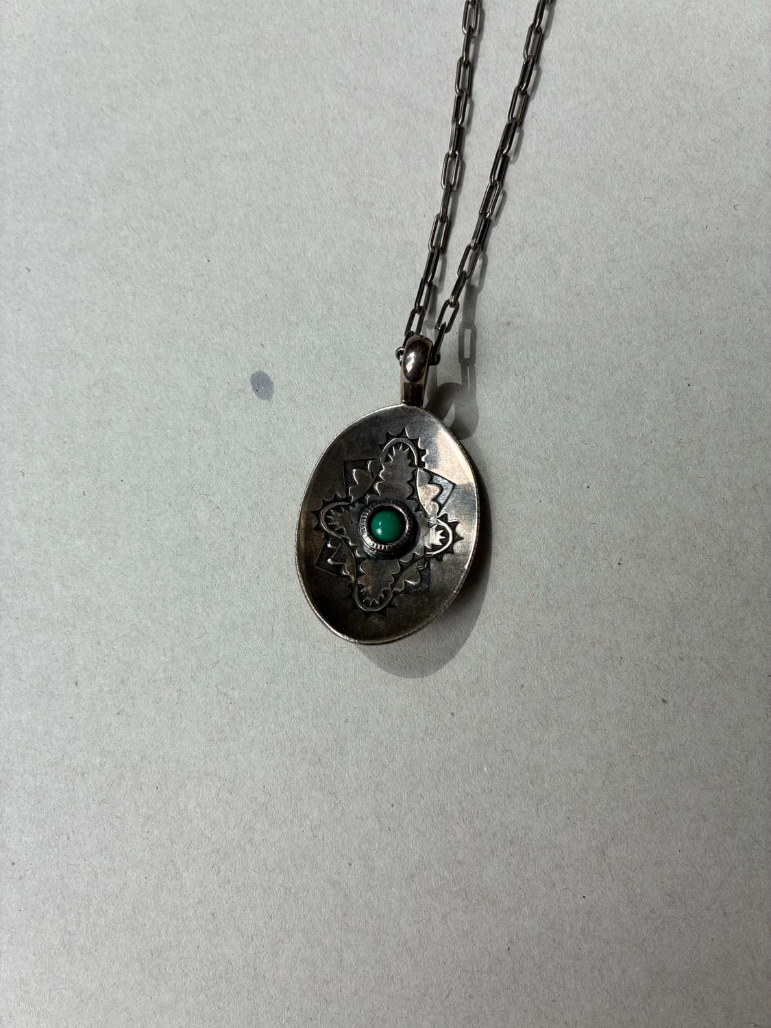 노스웍스 나바호 스탬프 터키석 펜던트 목걸이 O/S 상품이미지2