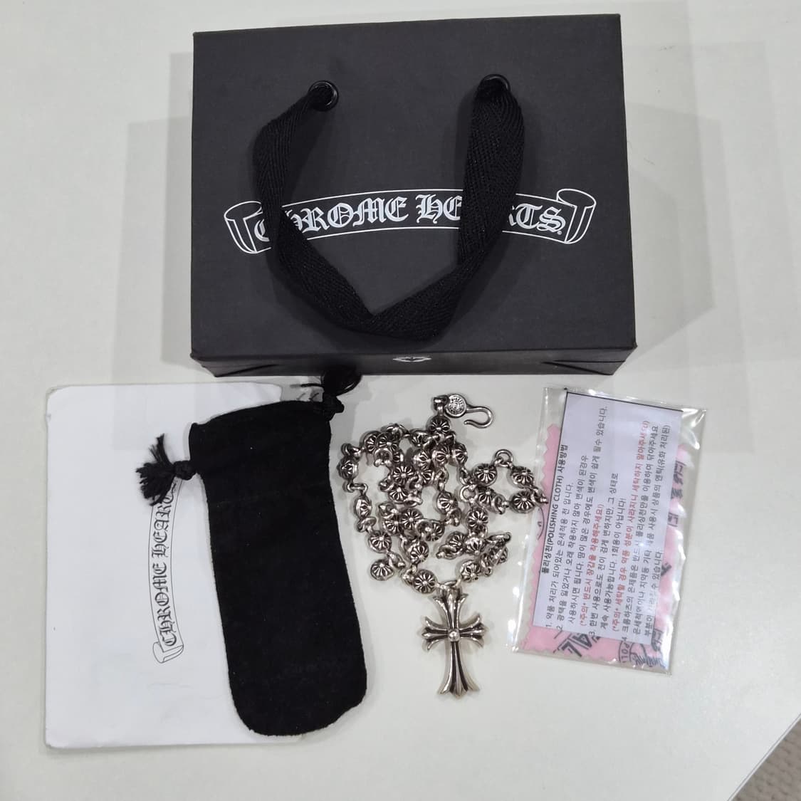 크롬하츠 스몰크로스+크로스볼목걸이 24인치 상품이미지8