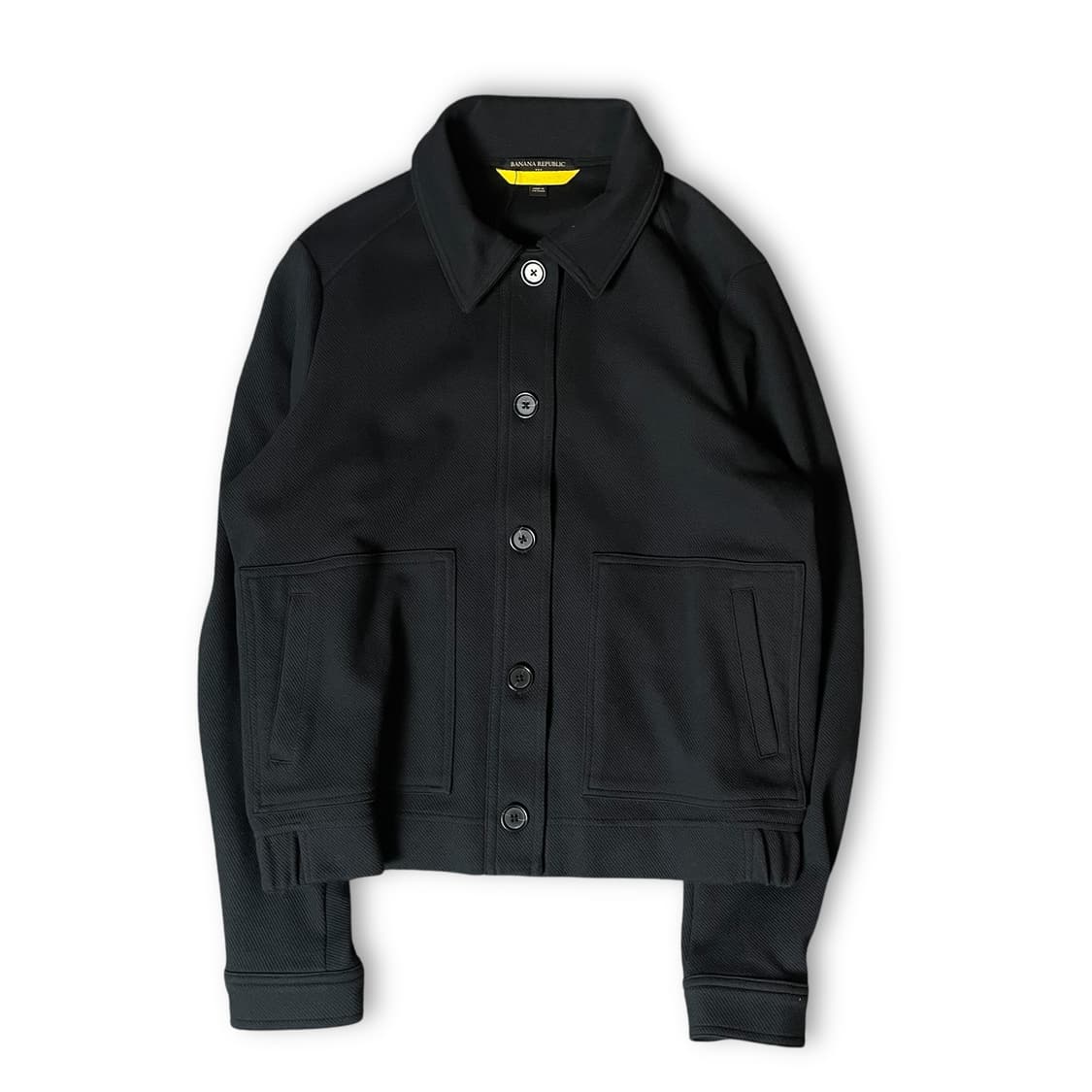 바나나리퍼블릭 블랙 폴리 카라 가디건 M 상품이미지1