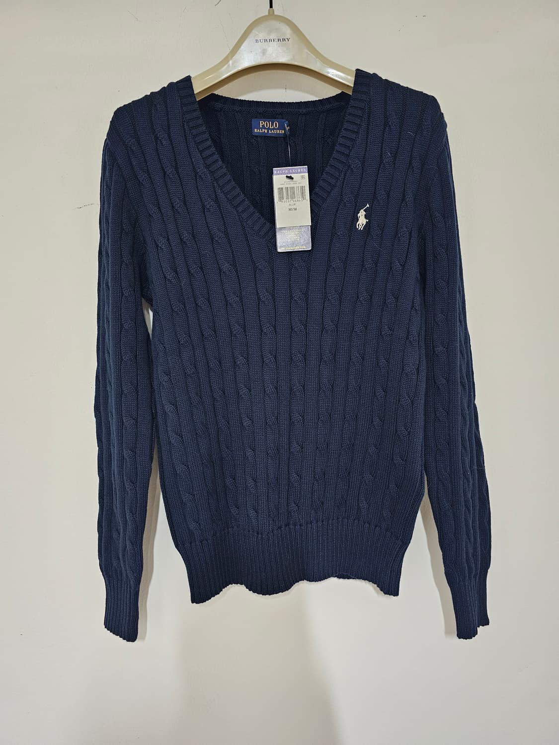 랄프로렌 코리아정품 (백화점판) 꽈배기니트 M 최신상 상품이미지2