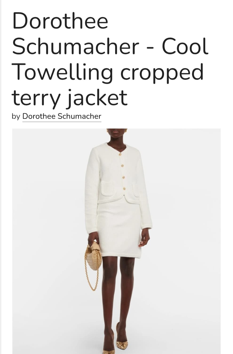 Dorothee Schumacher의 크롭 테리 자켓 상품이미지8
