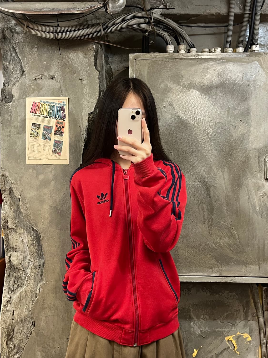 아디다스 후드집업 레드 #csz437 상품이미지2