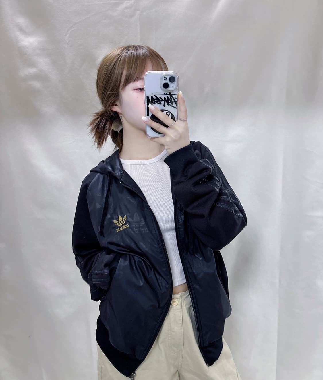 아디다스 블랙 삼선 후디 트랙탑 상품이미지3