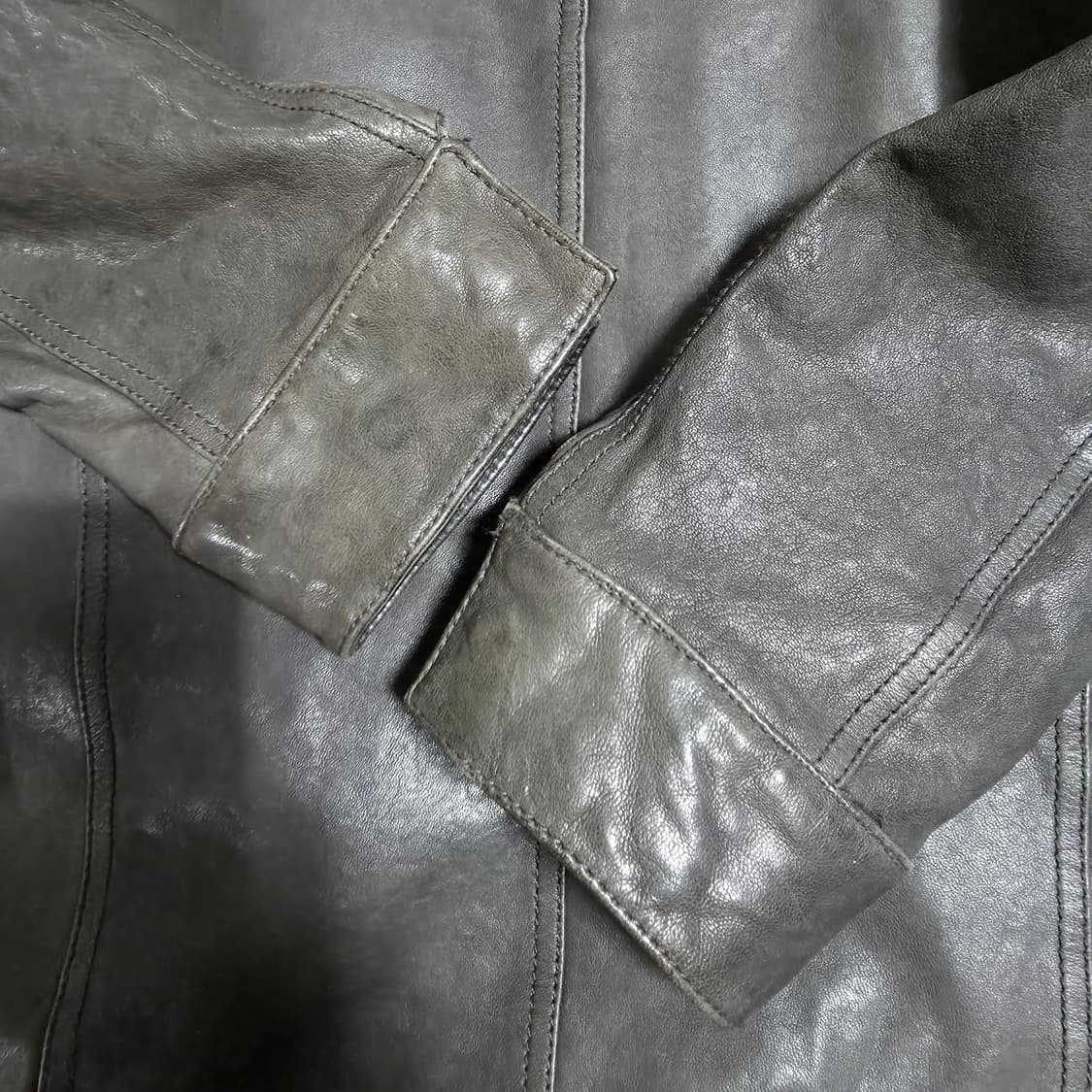 (95)앤드지 이태리 베지터블 양가죽 점퍼 차콜그레이 상품이미지4