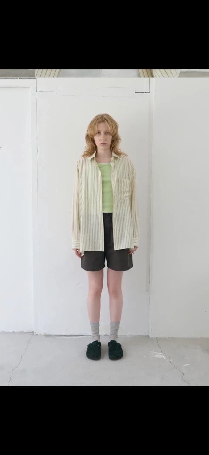 포저 스트라이프 루즈 핏 셔츠 상품이미지2