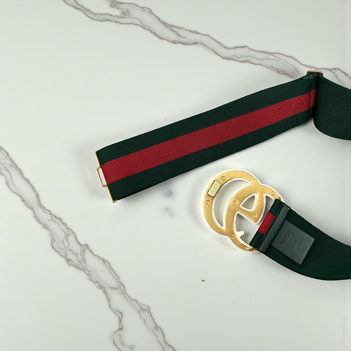 구찌 엘라스틱 웹 마블 GG버클 벨트 상품이미지6