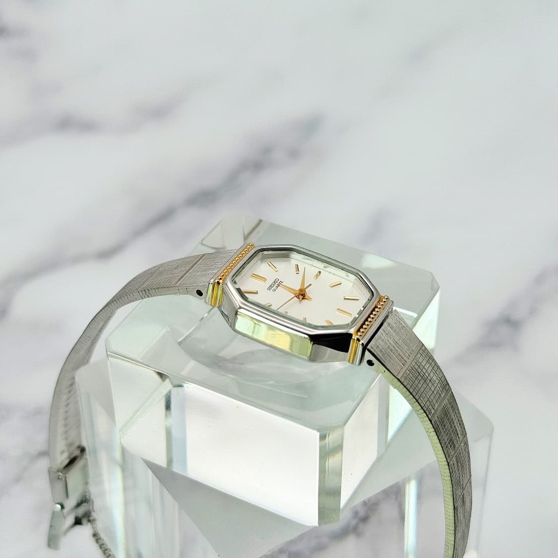 80s90s 빈티지 세이코 옥타곤 주얼리 뱅글 워치 상품이미지3