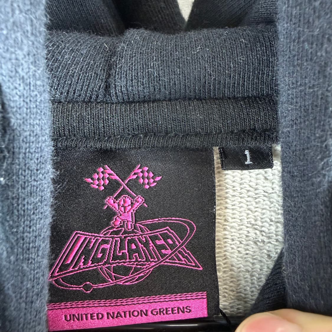 1) 유엔지레이어 투톤 후드 티 상품이미지3