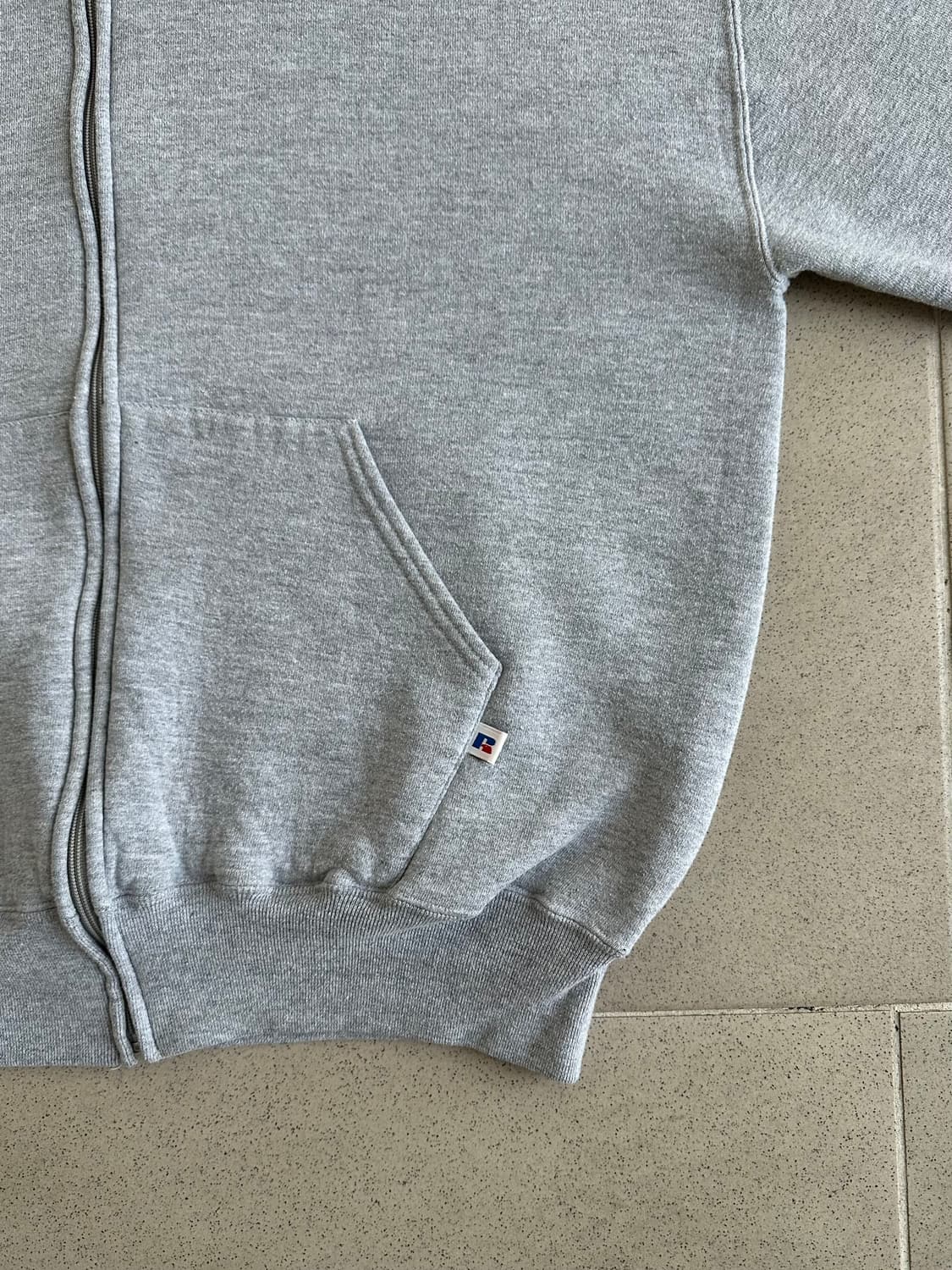 90s 빈티지 러셀 후드집업 그레이 L 상품이미지3