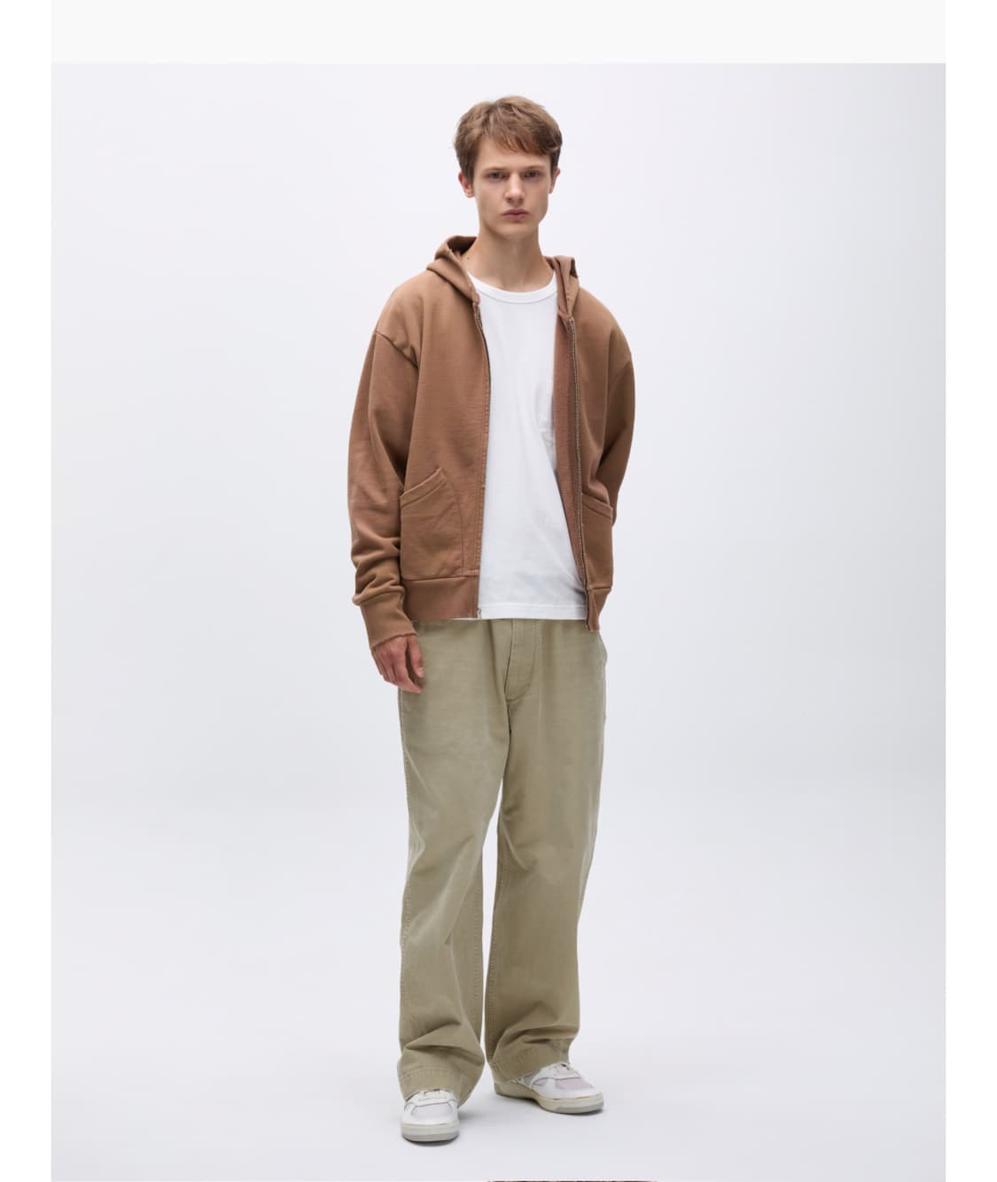 카키스 후드집업 브릭 (M) 상품이미지4