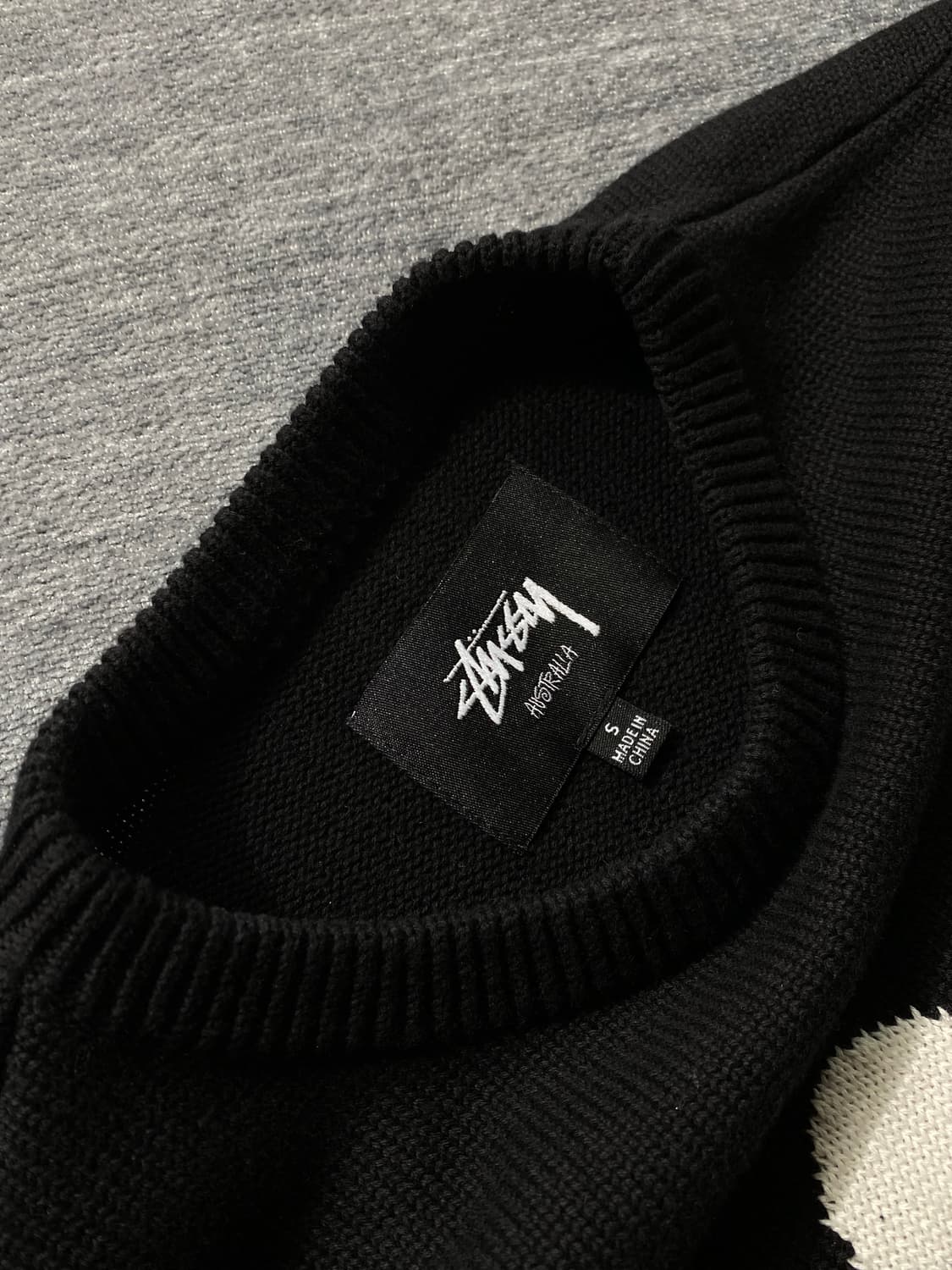 [M] Stussy 스투시 피스 크라운 빅 로고 니트 상품이미지6