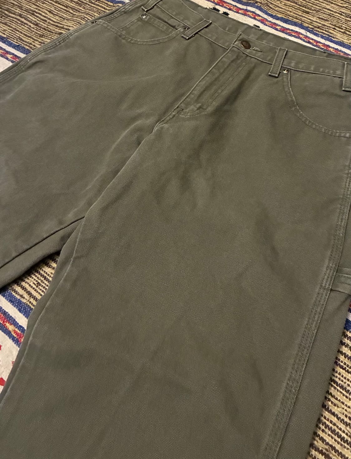 (31~32)디키즈 덕 캔버스 싱글니 카펜터 워크팬츠 카키 상품이미지3