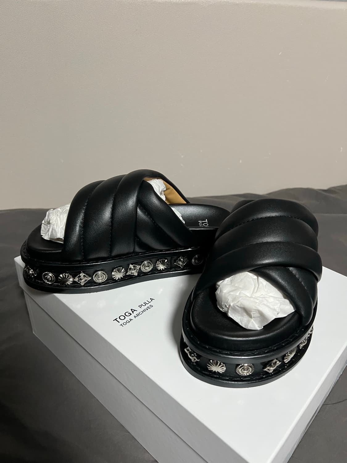 (35) 토가 레더 샌들 블랙 새상품 상품이미지1