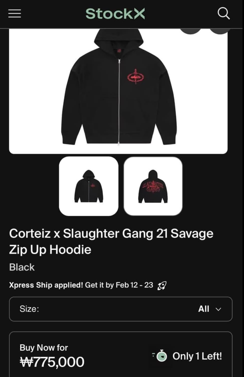 Corteiz x SlaughterGang 21 Savage hoodie 상품이미지8