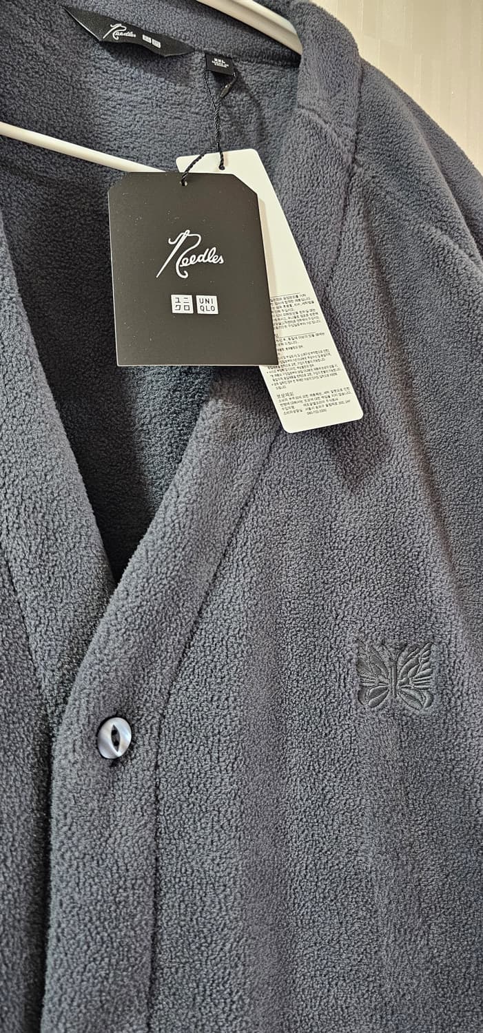 유니클로 x 니들스 플리스 오버사이즈 가디건 다크 그레이 상품이미지1