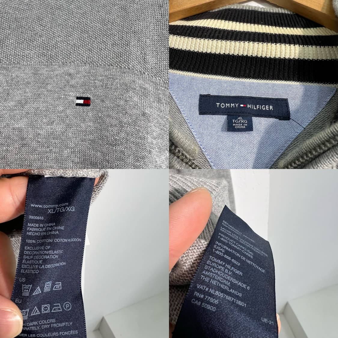 타미힐피거 코튼 반집업 XL 상품이미지8