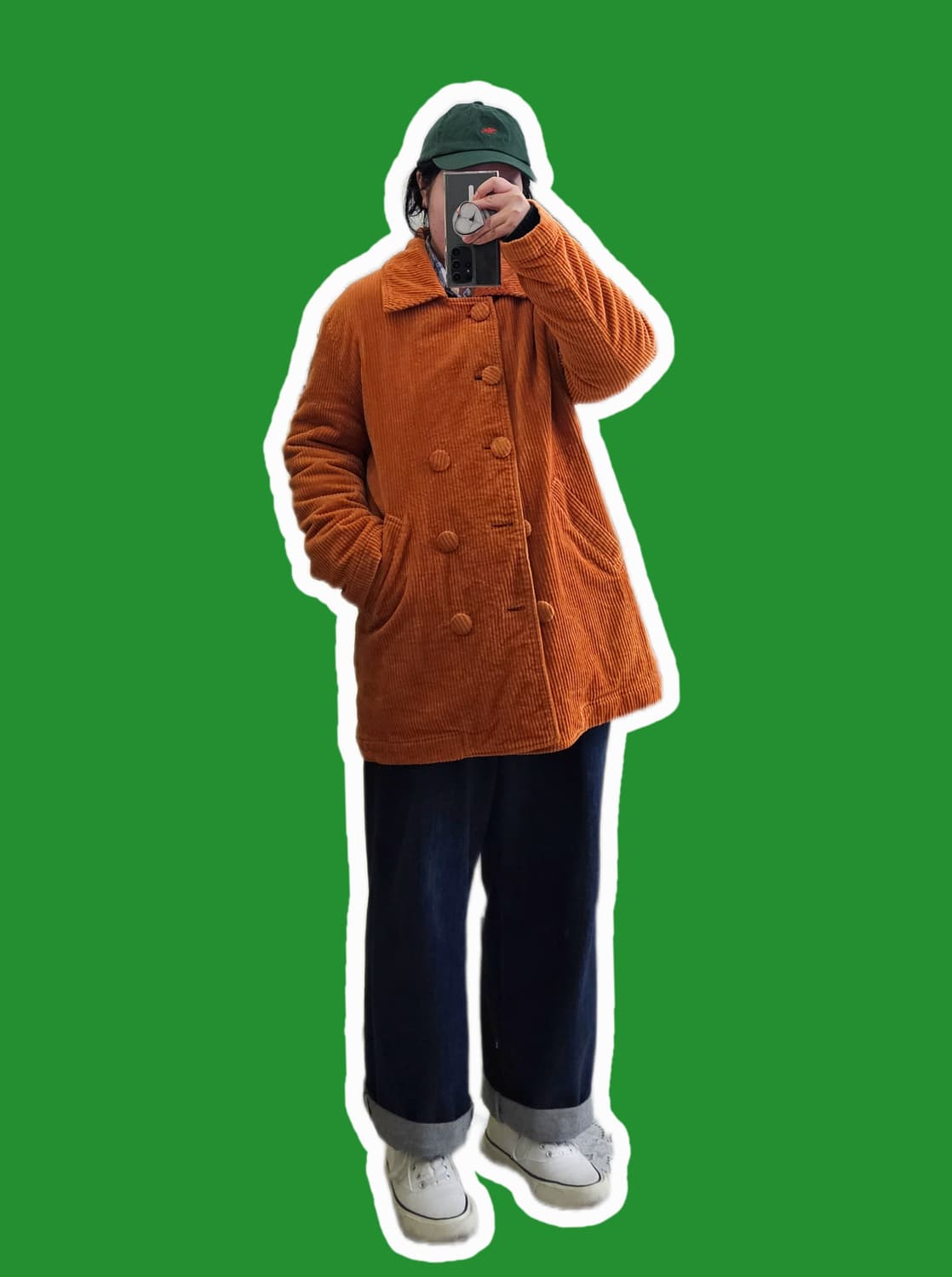 A's Rabbit 오렌지 코듀로이 더블자켓 상품이미지2