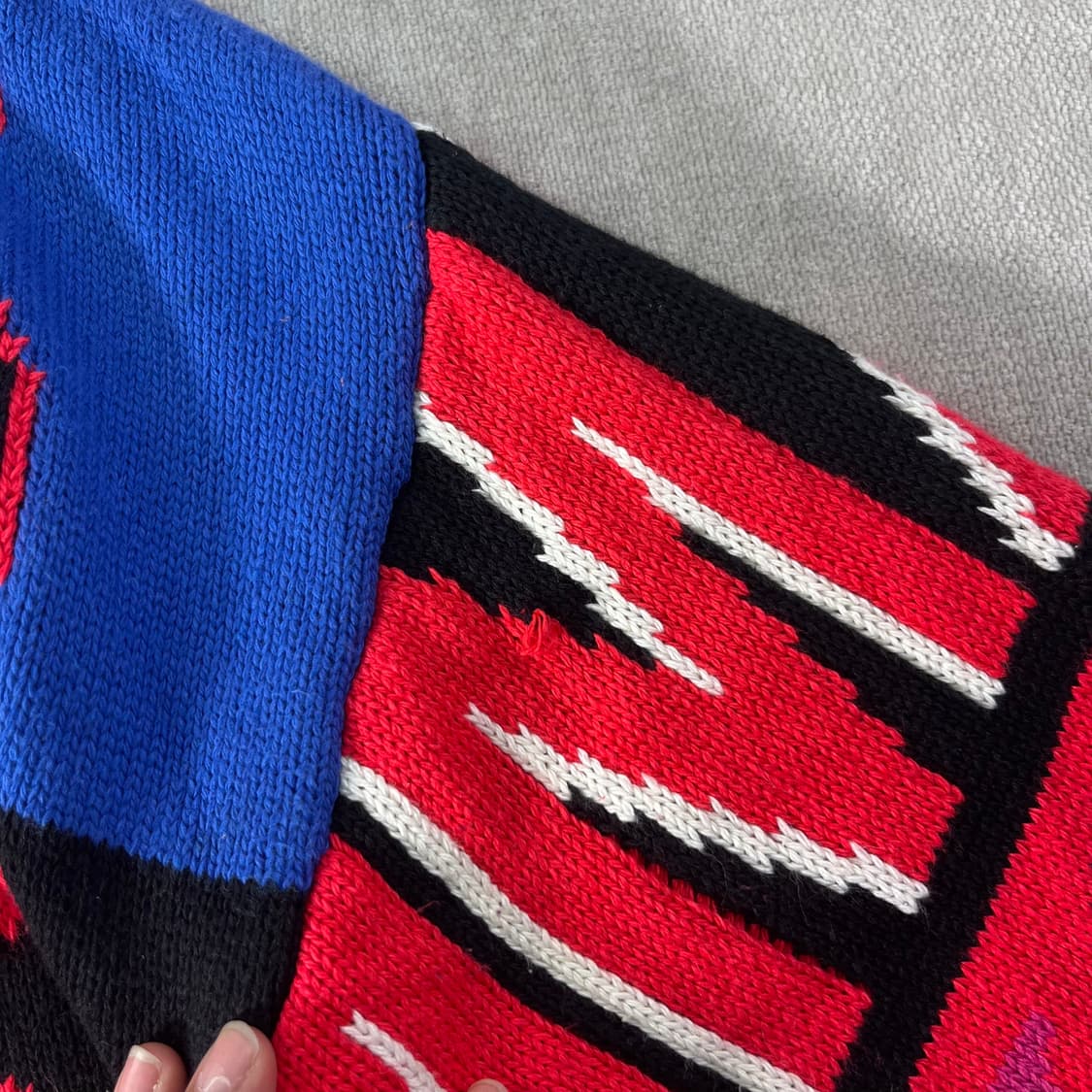 105 msgm 패턴 컬러 블럭 가디건 상품이미지6