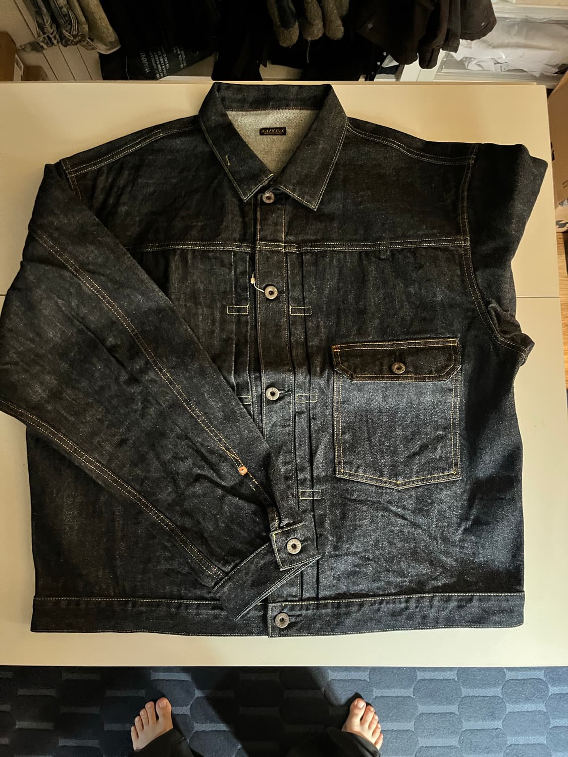 캐피탈 14온즈 데님 1ST 원 워시 자켓 인디고 상품이미지1