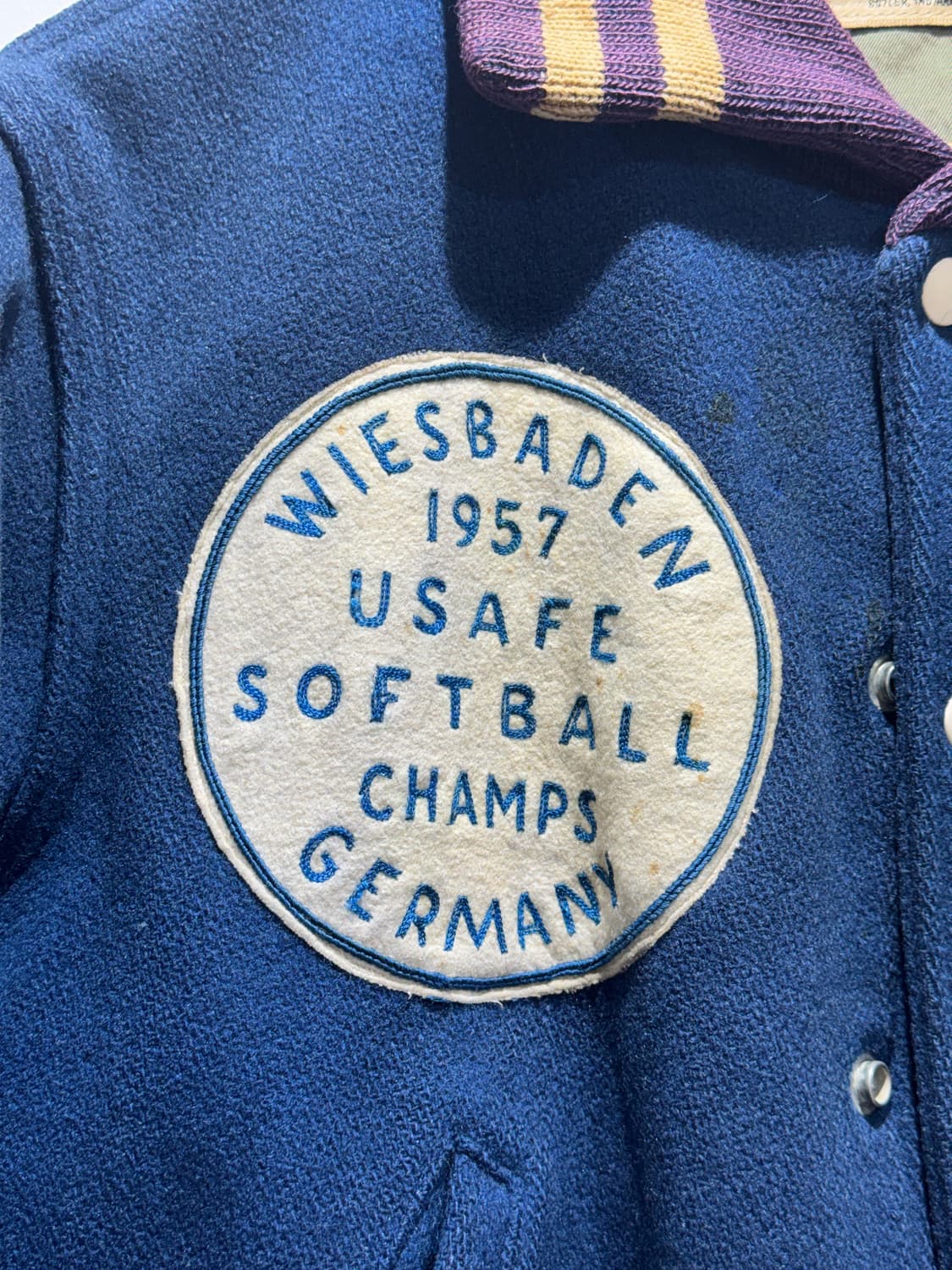 1950s USAFE 소프트볼 챔프 바시티 자켓 상품이미지2