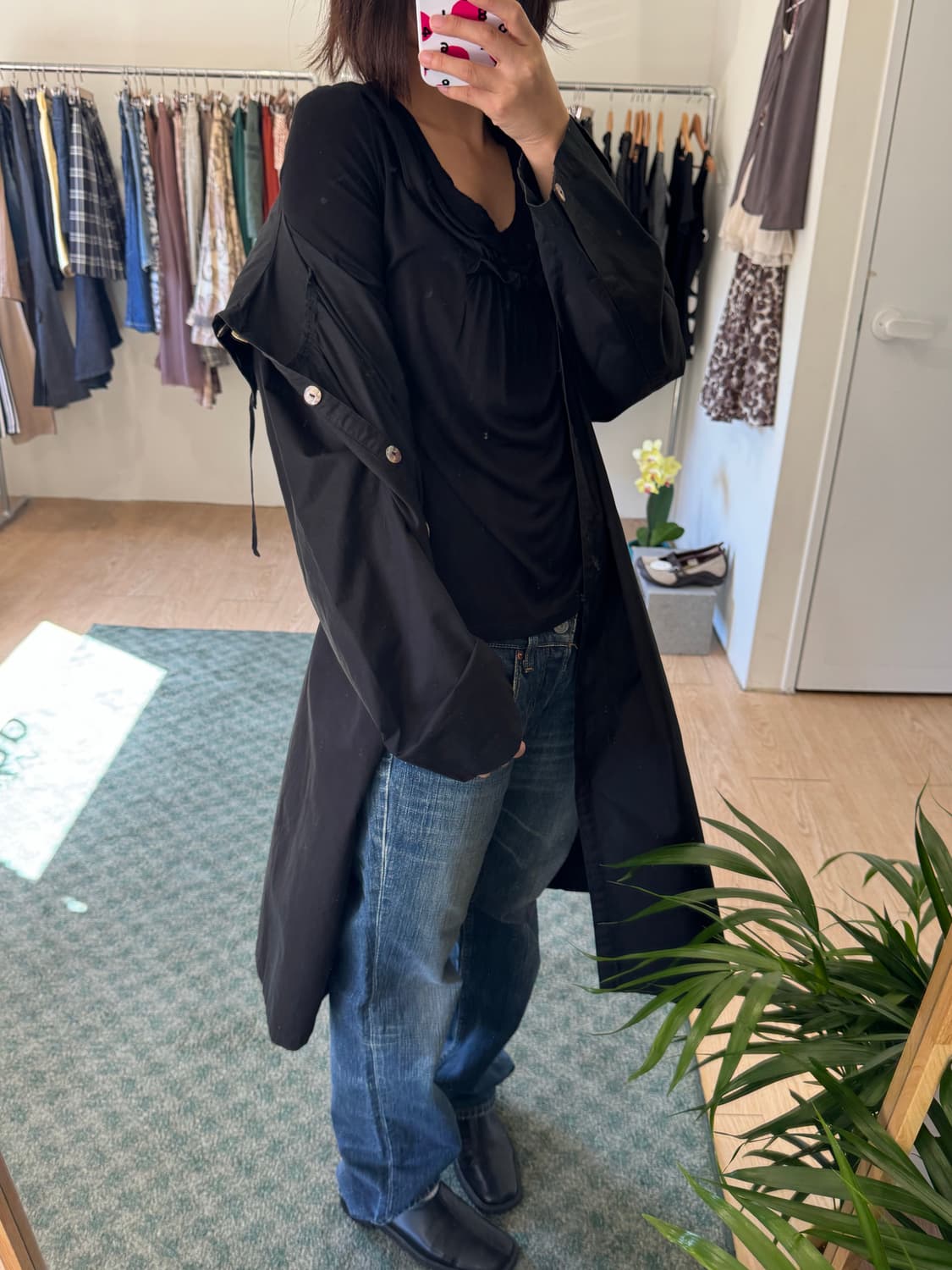 Vintage black long jk 상품이미지8