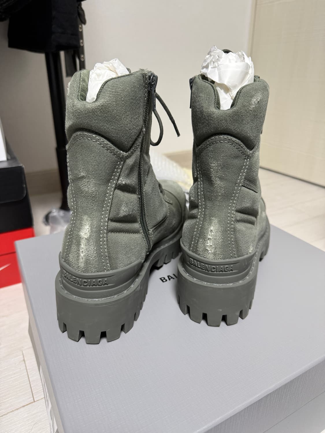 [40]발렌시아가 컴뱃 스트라이크 부츠 카키 판매 상품이미지2