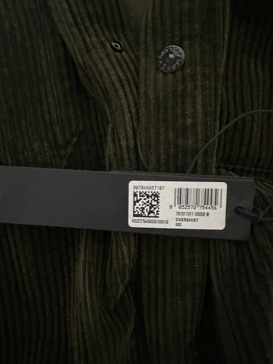 스톤아일랜드 코듀로이 오버셔츠 올리브 m사이즈 상품이미지5