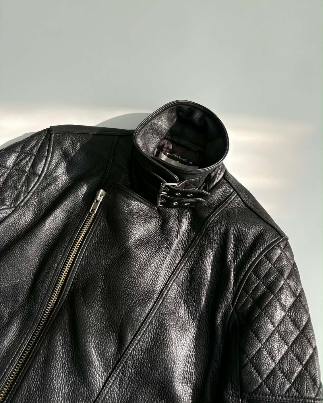 [XL] 쇼트 NYC 클래식 더블 라이더 소가죽 자켓 상품이미지4