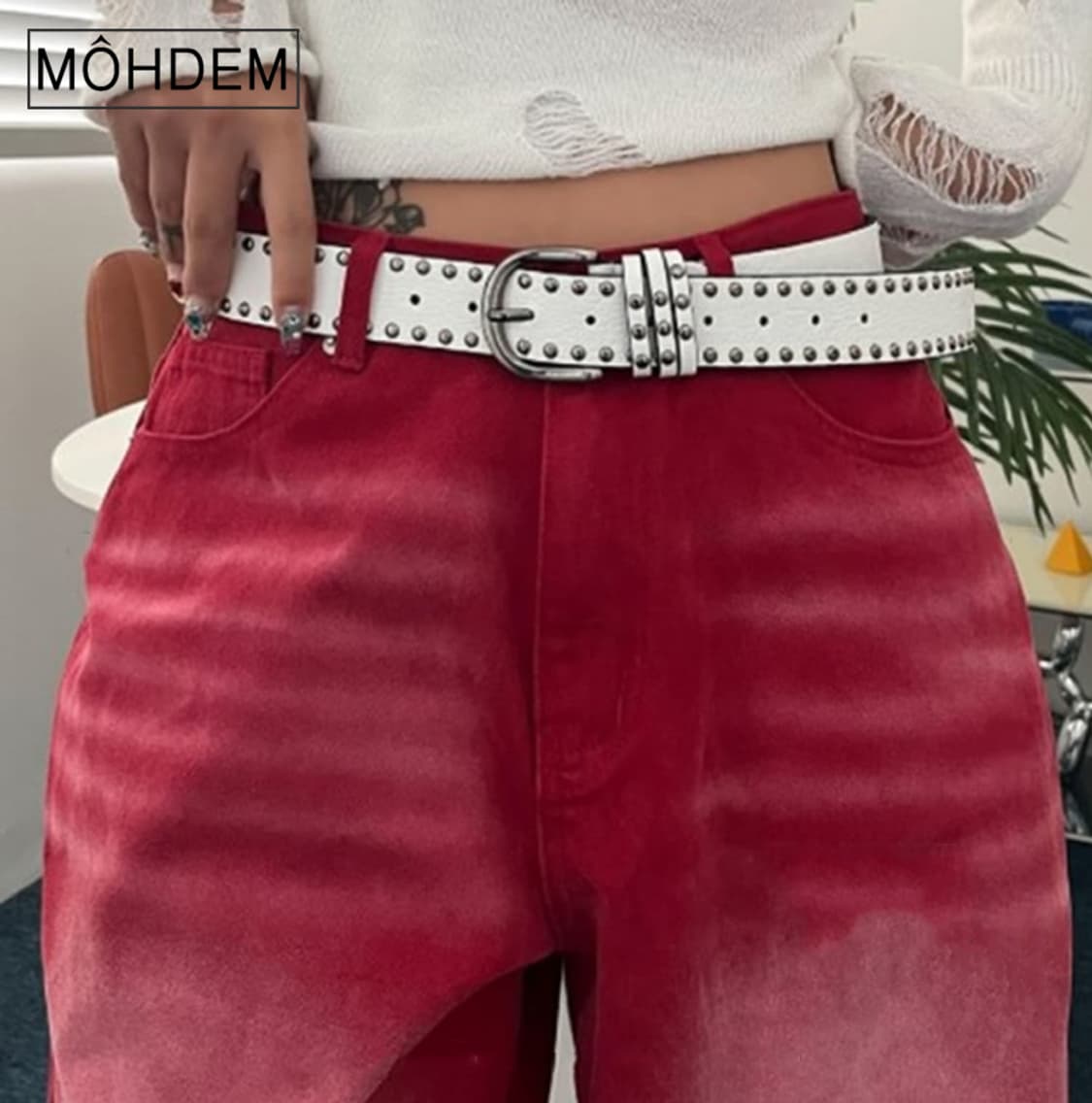 [Unisex]찡 스터드 웨스턴 가줏벨트 상품이미지1